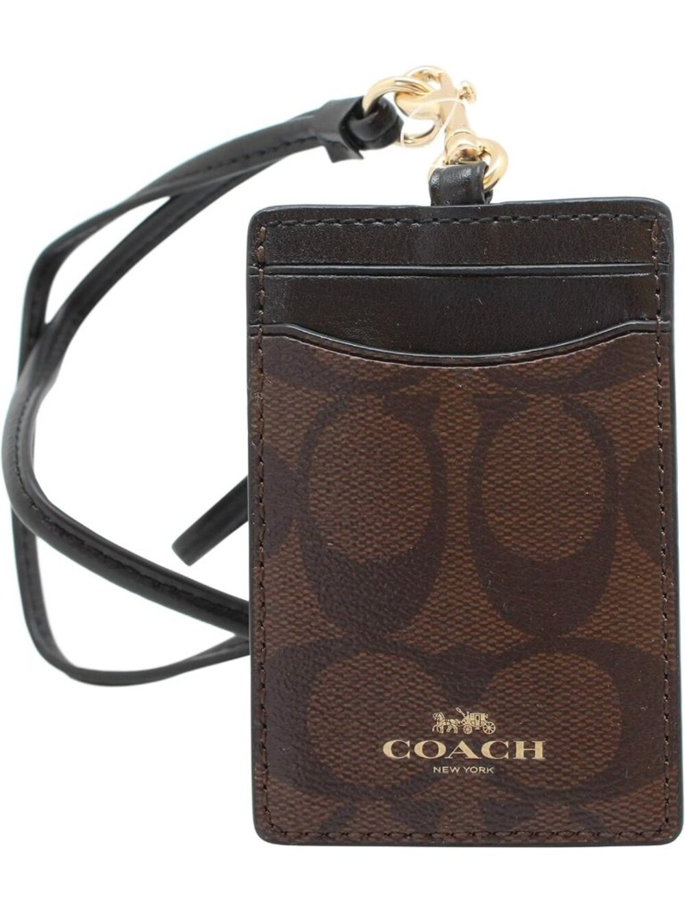 Stylish PVC Lanyard ID Badge Holder - Durable, Lightweight, Brown & Black Design